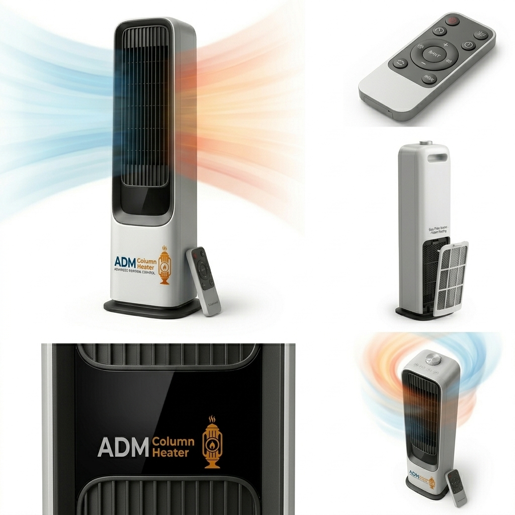 Home comfort expert reviewing ADM Column Heater